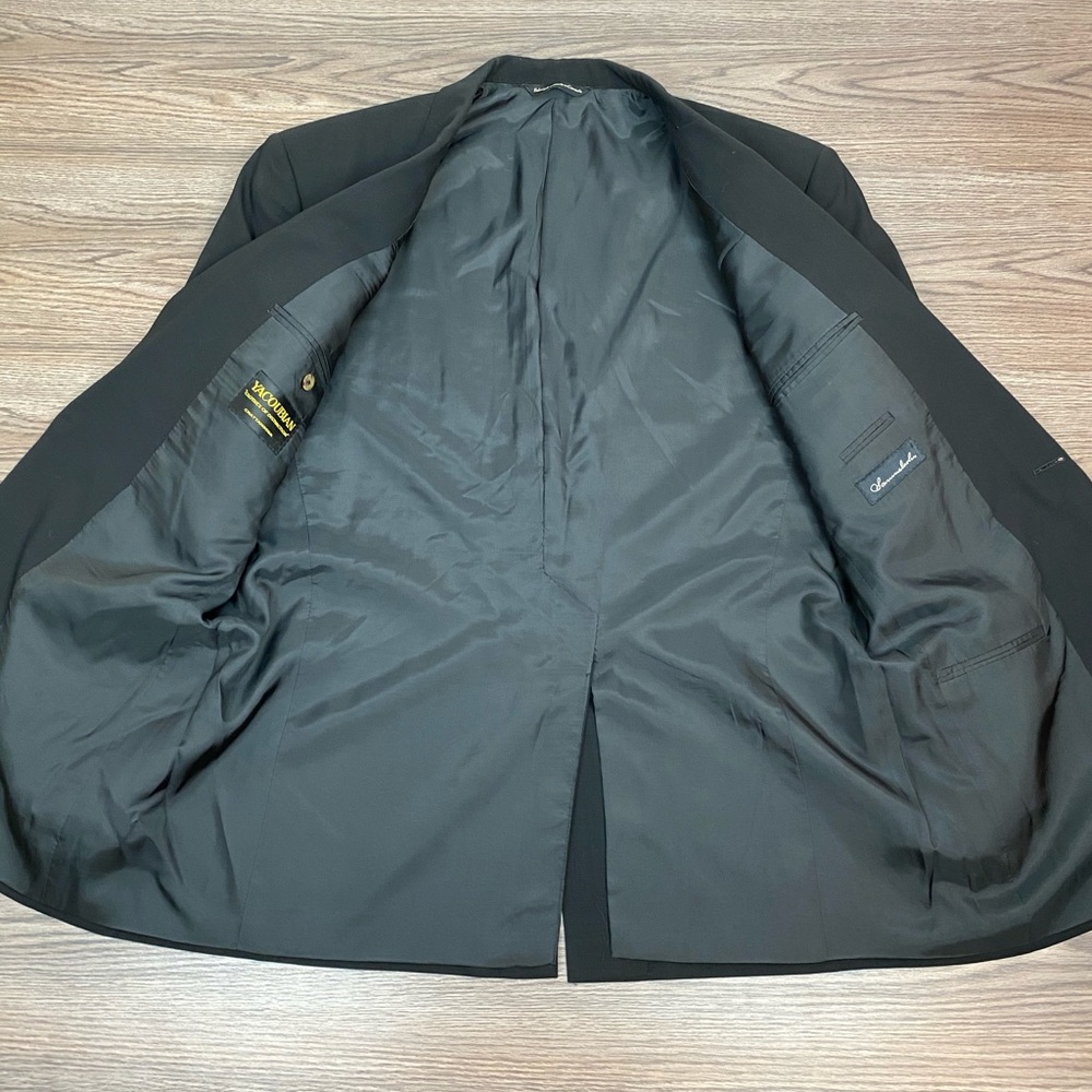 Samuelsohn Solid Black Blazer 42R - Picture 3 of 5